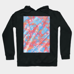 Blue & Pink Marble Swirl Hoodie